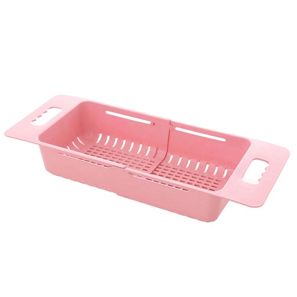 

retractable dish basket vegetable basket plastic kitchen drain sink drain shelf kitchen washing