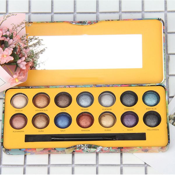 

new 14 colors eyeshadow palette shimmer eye shadow easy to color eyeshadow palettes for beginner makeup
