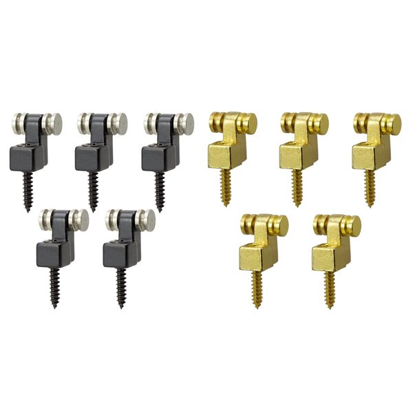 

set of 10 electric guitar roller string trees retainer with screw gold black