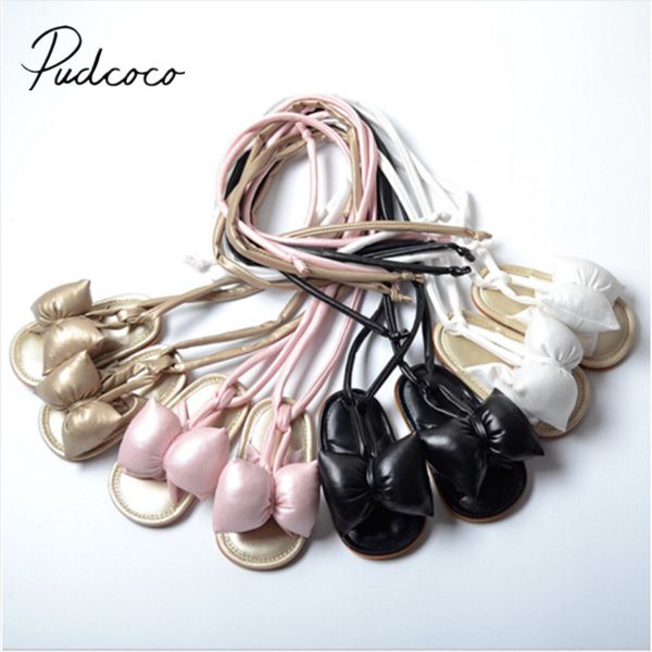 

pudcoco new summer baby girls sandals kids girl roman shoes big butterfly beach shoes 0-18m, Black;red