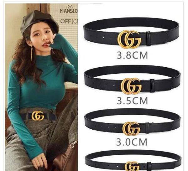 

2020 new famous designer leather belt for ladies/men men's leather business casual denim belt buckles of shipping, Black;brown