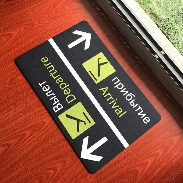 Russian Funny Arrival Departure Welcome Mat Entrance Novelty