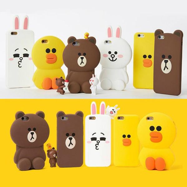 

sell cute 3d cartoon phone case for iphone 5 5s se 6 6s 7 8 plus x xs soft silicone rubber shockproof back cover fundas coque