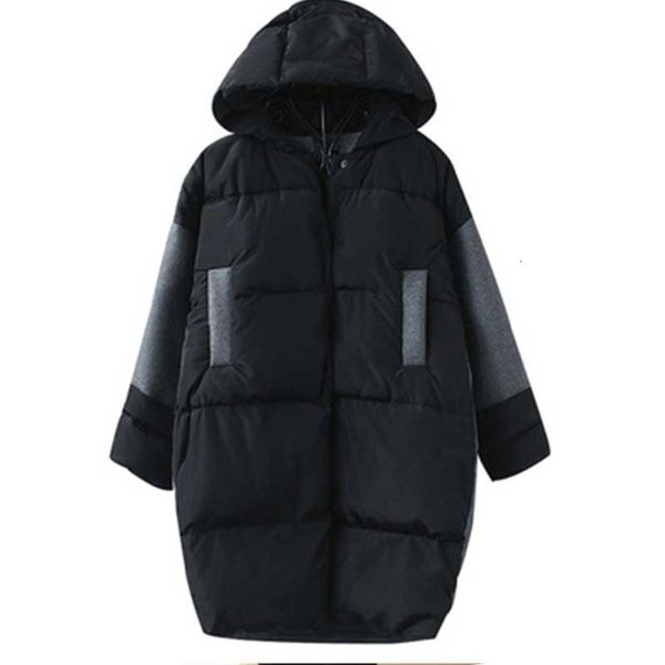 

winter women cats jas thicken hooded fashion stitches down cats jas jassen long plus size violated women's parka ls093, Black