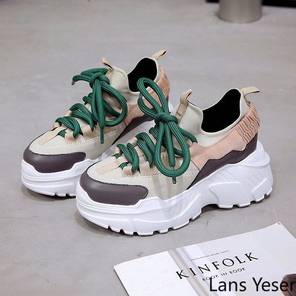 

women sport shoes 2020 height increasing sneakers platform 7 cm running shoe chunky dad jogging triple s casual tenis mujer
