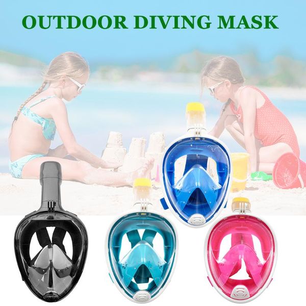 

children anti-leak swimming scuba covers diving snorkeling full face covers anti fog goggle diving mask equipment