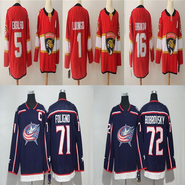 

2019 Florida Panthers Hockey 1 Roberto Luongo 16 Aleksander Barkov 5 Aaron Ekblad Red White Hockey Jerseys