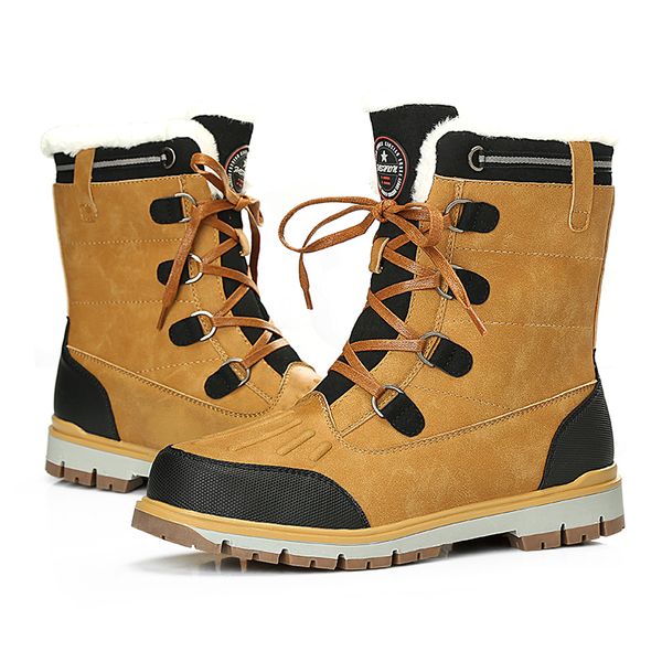 

new cross-border standard european and american yard high-quality cotton boots for men men snow boots winter, Black