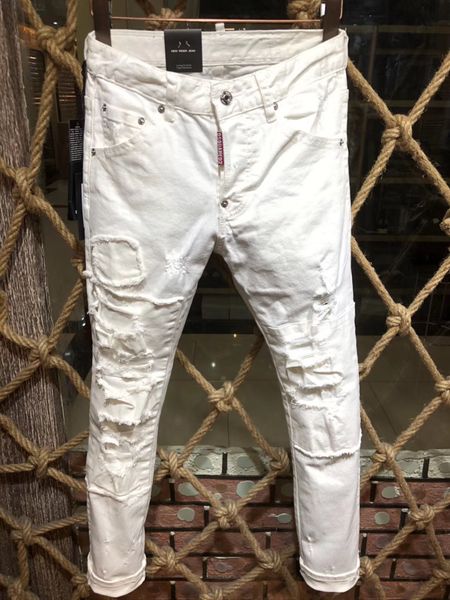 

2020 jeans mens distressed ripped biker jeans slim fit motorcycle biker denim fashion designer pants hip hop mens jeans 9312, Blue