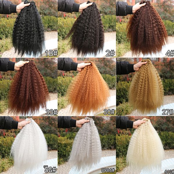 Ful Synthetic Hair Extensions Yaki Straight Hair Weaving Long
