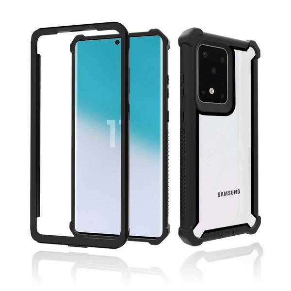 

for samsung s20 plus s20 ultra s20 clear hybrid soft tpu pc phone case cover for iphone 11 xr xs max 6 7 8 plus samsung note 10 s10 plus s10