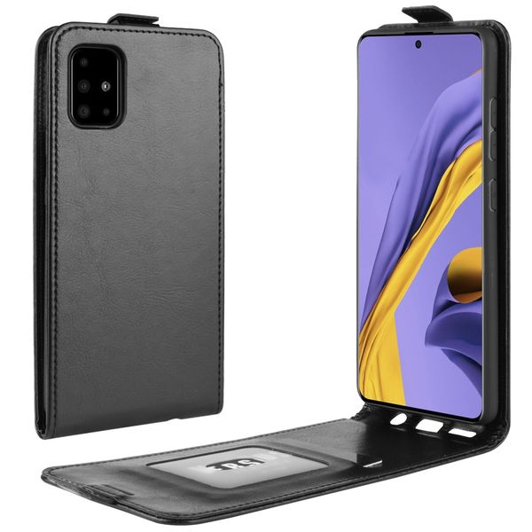 

6.5in case for samsung galaxy a51 a515 sm-a515f cover down open style flip leather cases card slot black 51 515a 51a a 515