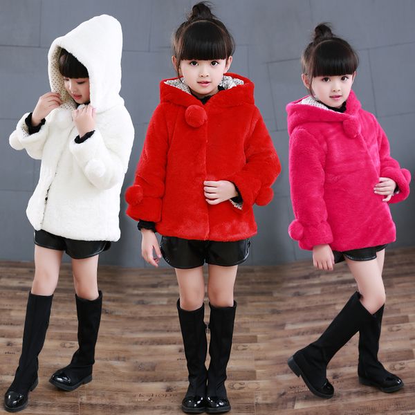 

winter autumn baby faux fur coats for girls jackets warm elegant teenage girl faux fur christmas jackets outerwear girls clothes, Blue