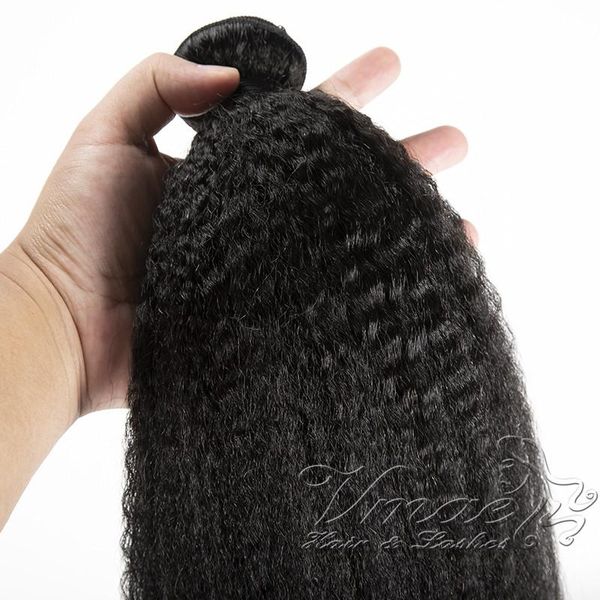 Virgem brasileira reta 3 tampão de lote onda do corpo Afro Kinky encaracolado não transformado cabelo humano tece extensões