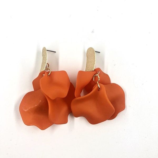 

earings stainless steel 2020 brincos brinco new temperament fairy long ming petals acrylic earring earrings wholesale stage, Golden