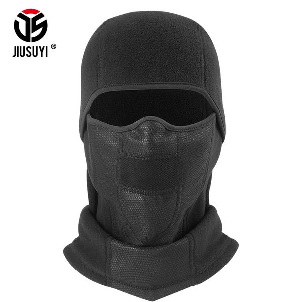 

polar fleece wool neck warmer full face mask balaclava breathable windproof waterproof bicycle snowboard workout black liner