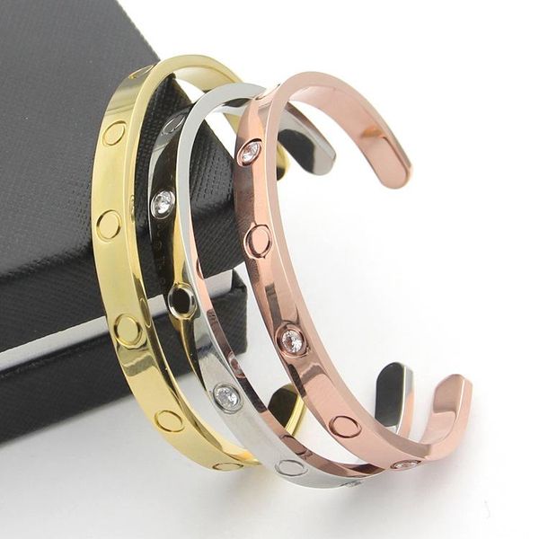 

2020silver роза 18k золота гальванического 316l титан стал открытым любовной винт браслета для мужчин пара женщина приходит с мешком для пыл, White