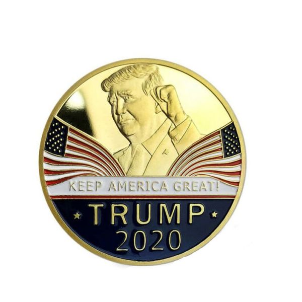 

2020 donald trump coin dollar us president gold foil metal commemorative coin crafts america general medallion collection speech craft e3409