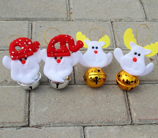 

2pcs christmas decoration pendant accessories christmas tree doll bells old man snowman bells pendant supplies