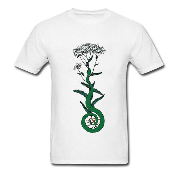 

casual 2020 summer white t-shirt cartoon green snake print men short sleeve tee shirt cotton clothes, White;black