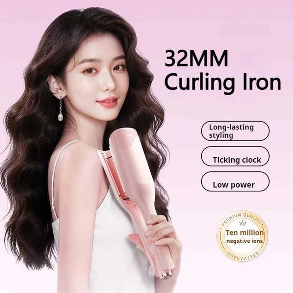 Curling Professional Iron Hair Crimper Waver- Double Barrel Wave Iron Deep Waver Hair Curler Hot Tool with Ceramic for Women D260902