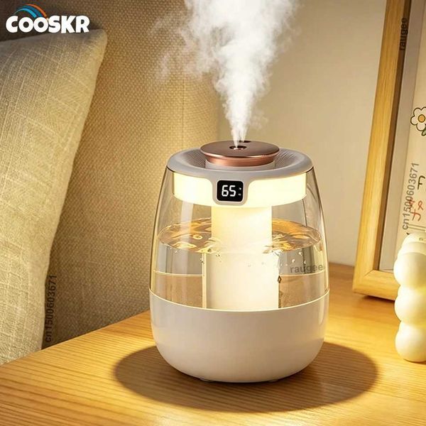 Humidifier Air Large Capacity Humidifier for Home Bedroom Office Double Nozzle Mist Maker Mute USB Air Humidifier Night Light D260902