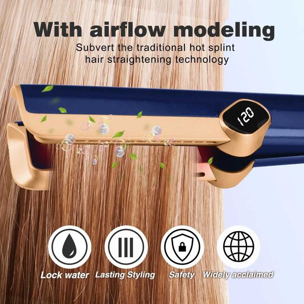 S Multi 2in1 LCD Display Hair DryerWet and Dry Hair Straightener Ion Portable Air Styling Hair Straighten D260902