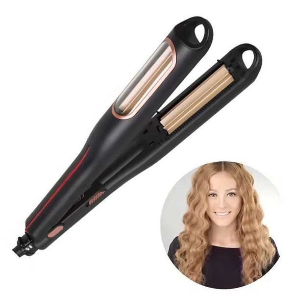 Rotating Auto Ceramic Hair Waver Volumizing Fluffy Ripple Corn Curling Iron D260902