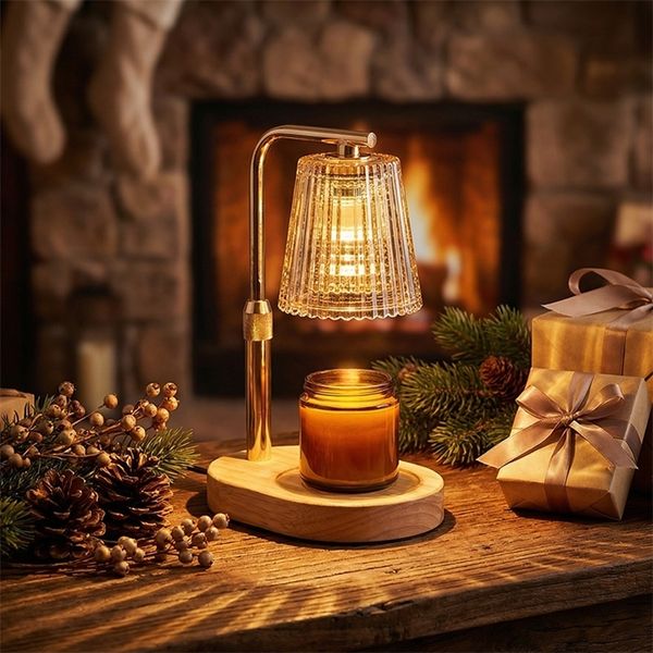 50WCandle Warmer Lamp with Timer Dimmable Candle Lamp Warmer Glass Candle Warmer Adjustable Candle Light Cozy Bedroom Home Decor a260901
