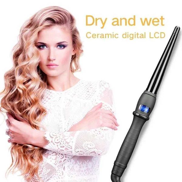 Ceramic Aofeilei Cone Hair Curling Iron Big Waver Electric Curl Hair Curlers with Gloves Cone Shape Hair Styling Tool D260902