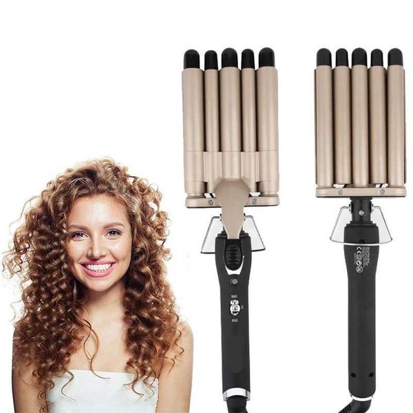Handheld Women Beauty Professional S Hair Curler 5 Barrel Hair Curling Iron Wand Waver Five Barrel Hair Curler D260902