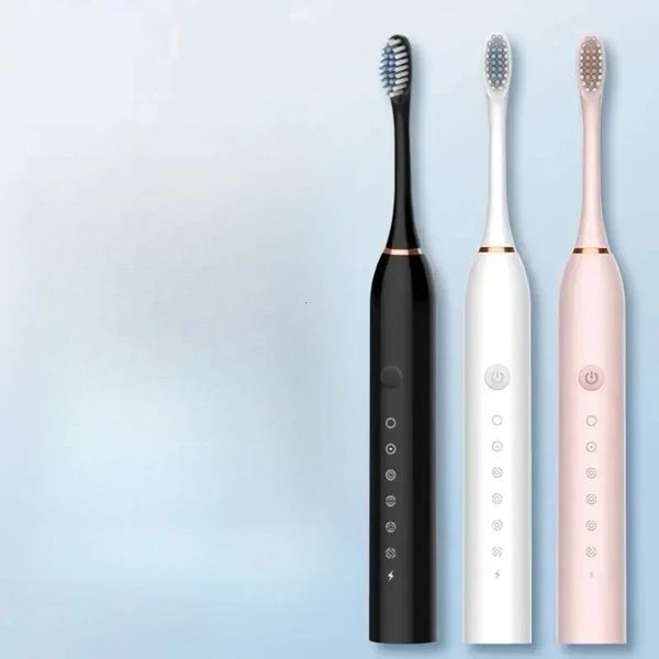 Couple Set Electric Ultrasonic Toothbrush Soft Bristles USB Charging Waterproof Adult Tooth Cleaner 6 Speed Modes Home Use 260902