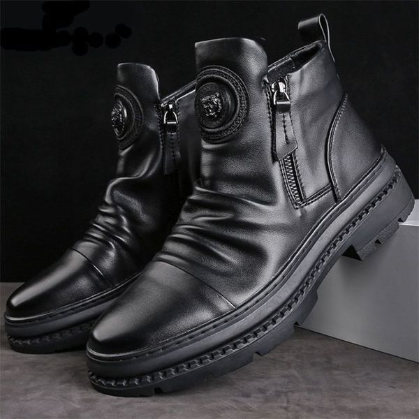 Men’s British Style Motorcycle Leather Boots