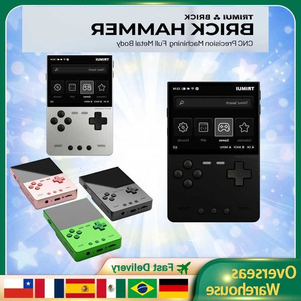TRIMUI BRICK Hammer Portable Handheld Game Player 3.2'' I CNC Full Metal Linux System Retro Games Video Game Device Gif D260907