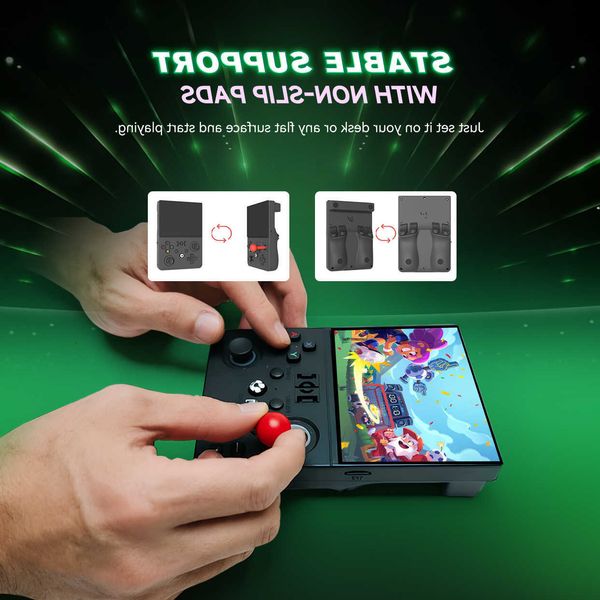 New R36 Max2 Retro Handheld Game Console Linux System 4.5 Inch I 64G/128G Portable Pocket Player Built-in 18000+ Games D260907