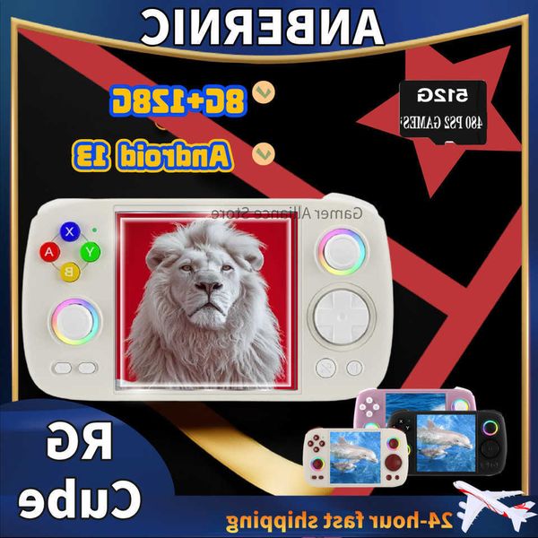 CUBE RG ANBERNIC Retro RGCUBE Handheld Game Console Video Consoles Android 13 T820 RGB Joystick 5200mAh 2 Gifts D260907