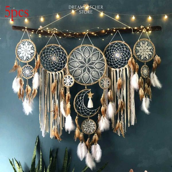 large Dream Cat 5-piece handcrafted Moon Chaser Bohen wall decoration and Sun Sweet Bedside J260904