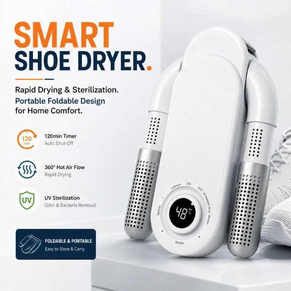 Shoe Foldable Dryer Digital Timer Home Deodorizer Sterilization Fast Drying