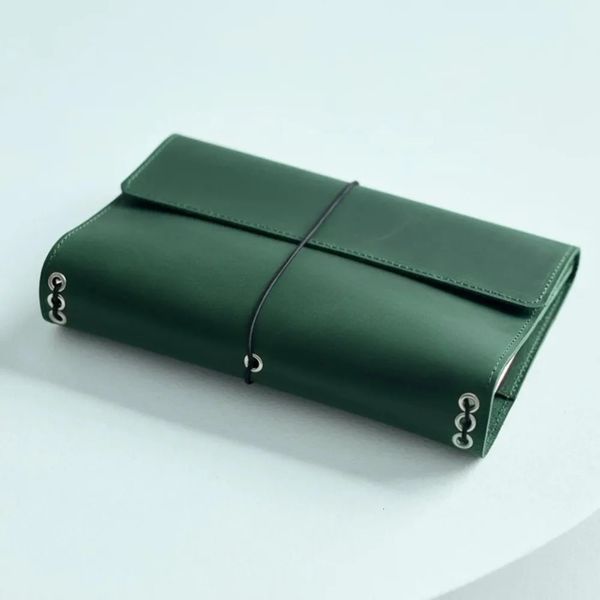 Refillable Notebook Organizer Loose Leaf Crazy Horse Leather Cover Compact Journal Book Protective 260905