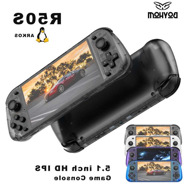Retro Handheld Game Console R50S 5 Inch Large Upgraded R36S Supports JELOS ARKOS ROCKNIX Multiple Portable Kids D260907
