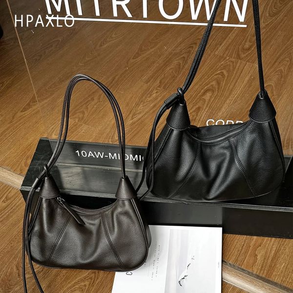 Vintage Style Shoulder Bag Women Genuine Leather Crossbody Purse Small Top Handle Tote y ner Handbag Women's bag 260903