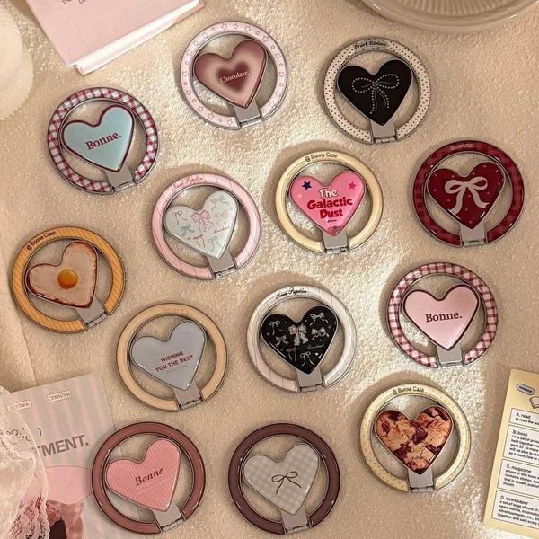Phone ins Magnetic Korea For Stand Foldable Alloy Stand Portable Desktop Niche Design Y2K Girl Phone Holder J260907