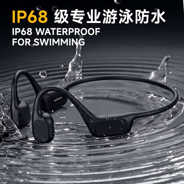 Bone Conduction Headphones Neckband Earbuds Wireless Bluetooth6 Open Ear Headphones IP68 Waterproof Sport Headset