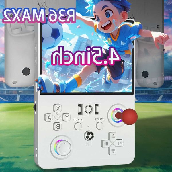 Max2 New R36 Retro Handheld Game Console Linux System 4.5 Inch Screen 64G/128G Portable Pocket Player Built-in 18000+ GamesT260908