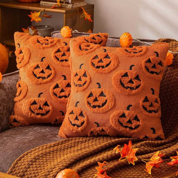Halloween Pumpkin Autumn Throw Pillowcase Only Pillowcase Without Pillow Core Suitable for Sofa Bed Cushion Pillowcase Z260907