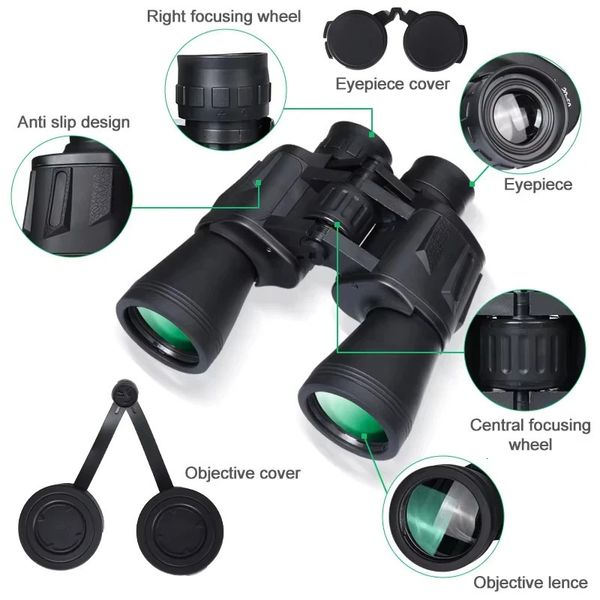 20X50 Binoculars for Adults High Powered Professional FMC Lens Central Focus Bird Watching Optics 260907