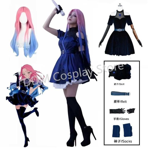 Alien Stage Mizi Cosplay Costume Dress Wig Anime Halloween Carnival Party For Women Q260909