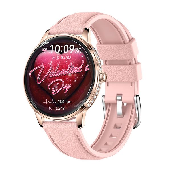 HK38 Bluetooth Call Heart Rate Blood Pressure NFC Weather Music Function Women's Health Smartwatch