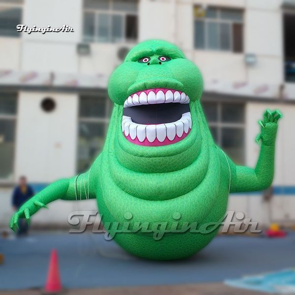 Horrible Funny Inflatable Ghostbusters Slimer Halloween Cartoon Character Green Monster Airblown Ghost Balloon For Hallowmas Decoration
