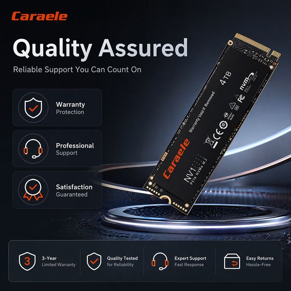 M.2 NVMe PCIe 4.0 x4 Solid State Drive SSD Up to 5000MB/s Read Speed, 1TB 2TB 4TB Internal Storage Disk For Desktop Laptop PC Upgrade